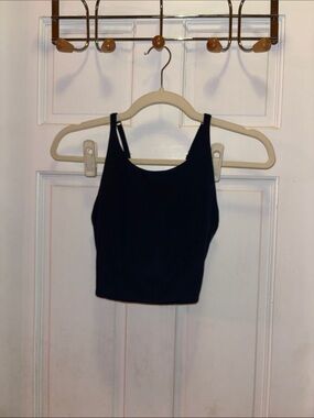 girlfriend collective navy Cropped Sports Bra Tank